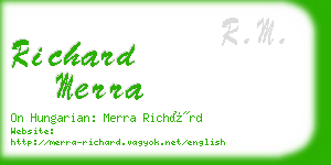 richard merra business card